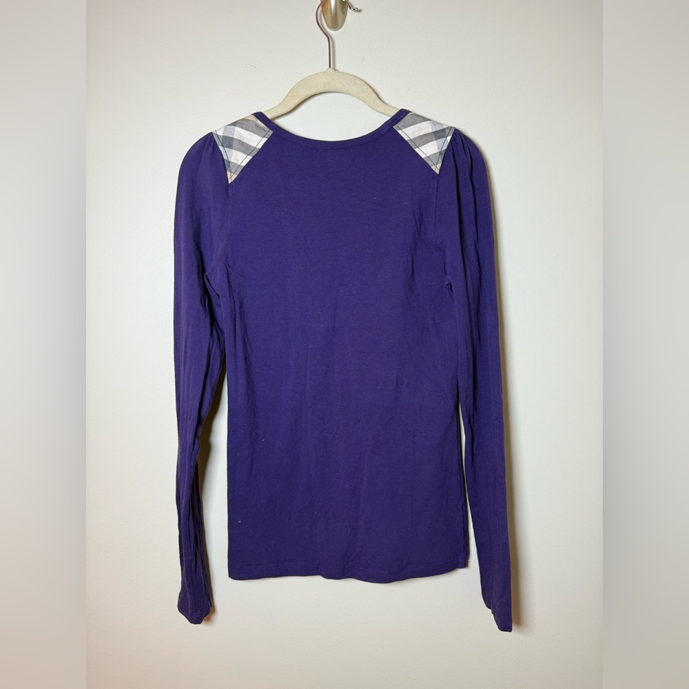Burberry London Purple Long Sleeve Top – Size Medium - Picture 6 of 9